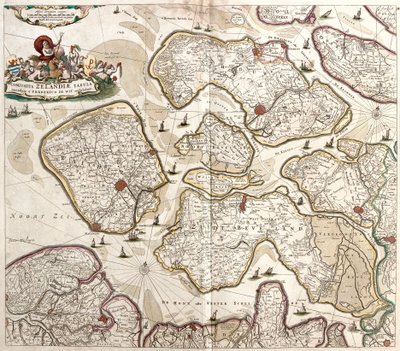 Carte du Comté de Zélande (Pays-Bas) - Frederick de Wit