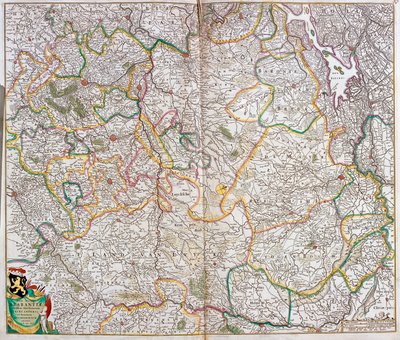 Carte du Duché de Brabant (Belgique, Pays-Bas) - Frederick de Wit