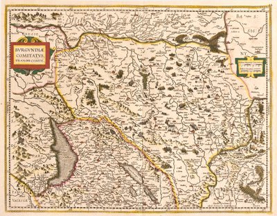 Carte de la Franche-Comté (France) - Frederick de Wit