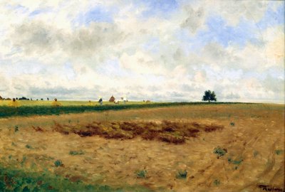Paysage avec meules de foin - Frederico Rossano