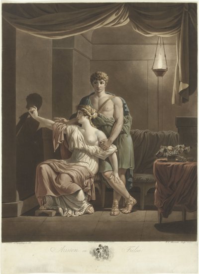 Philea dessine le portrait de son amant Ariston en utilisant l