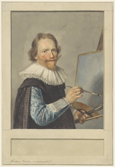 Portrait de Frederik Hendricksz. Vroom devant son chevalet - Frederik Hendricksz. Vroom