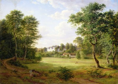 Paysage danois avec un petit château - Frederik Kiaerskou