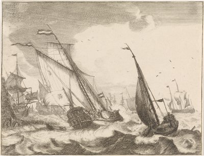 Navires en mer - Frederik Ottens