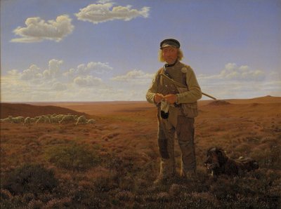 Un berger du Jutland dans la lande - Frederik Vermehren