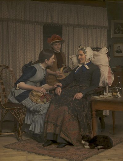 Visite à un malade chez le vieux serviteur - Frederik Vermehren