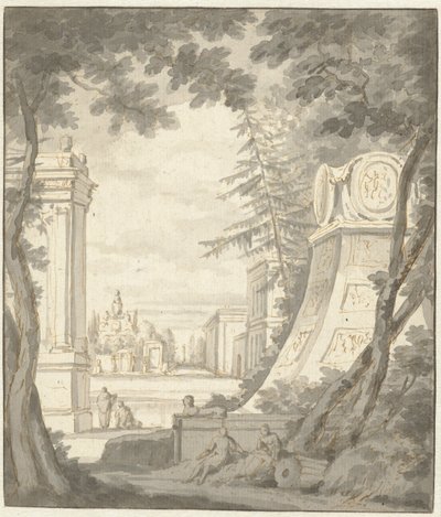 Paysage fantastique avec architecture classiciste - Frederik de Moucheron