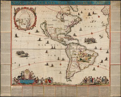 Noua et accurata totius Americae tabula - Frederik de Wit