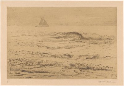 Voilier en mer - Frederika Henriëtte Broeksmit (signed by artist)