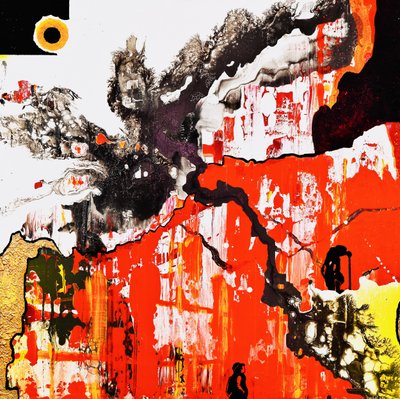 Abstrait orange vif - Fredrik Olsen