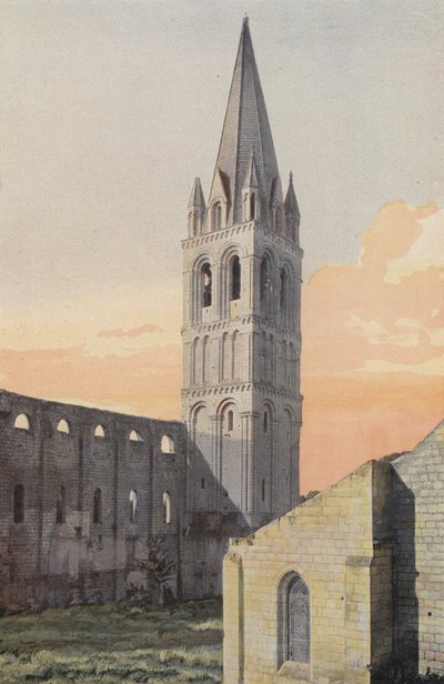 Beaulieu-lès-Loches, Église abbatiale, Clocher N E - French Photographer