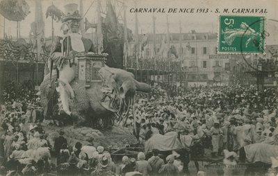 Carnaval de Nice 1913. Carte postale envoyée en 1913. - French Photographer