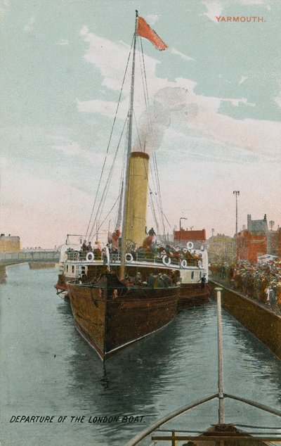 Départ du bateau de Londres à Yarmouth - French Photographer