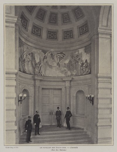 Entrée du pavillon américain, Exposition Universelle 1900, Paris (photo n/b) - French Photographer