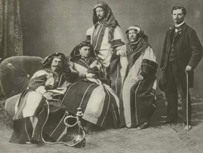 Ferdinand De Lesseps (deuxième à droite) travaillant sur le canal de Suez - French Photographer