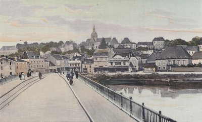 Gray, Vue générale, prise de la rive de la Saône - French Photographer