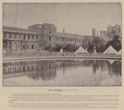 La Commune de Paris, Les Tuileries, Vue prise du Jardin - French Photographer