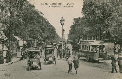 Paris, Boulevard Montmartre. Carte postale envoyée en 1913. - French Photographer