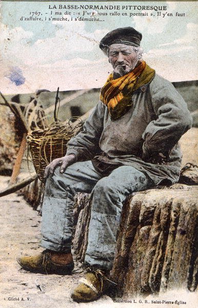 Carte postale de Normandie représentant un vieux loup de mer - French Photographer