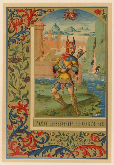 Un bouffon de cour, du XVe siècle - French School