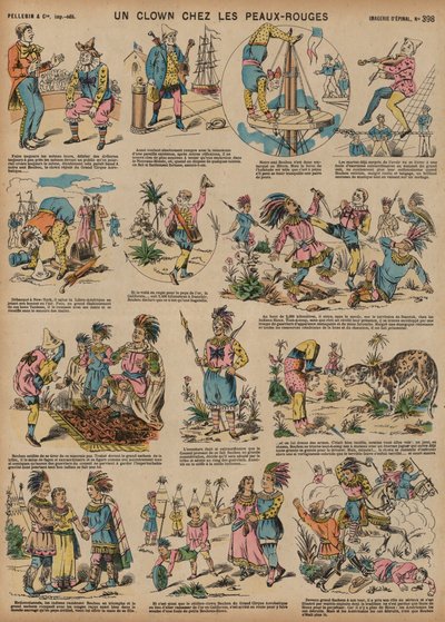 Un clown parmi les Amérindiens - French School