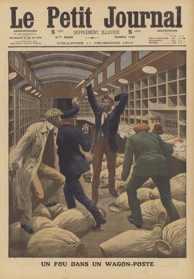 Un fou dans un wagon postal d