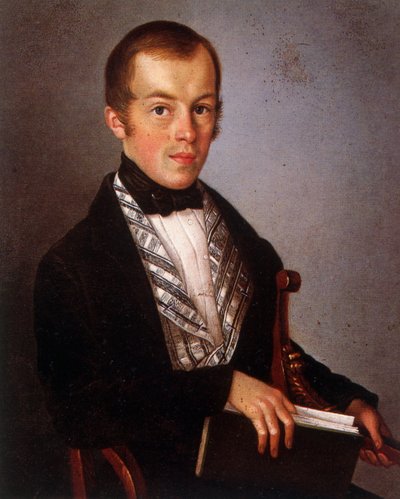 Un homme avec un livre à la main - French School