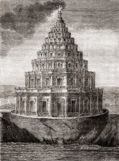 Une représentation imaginaire du XIXe siècle du Phare d