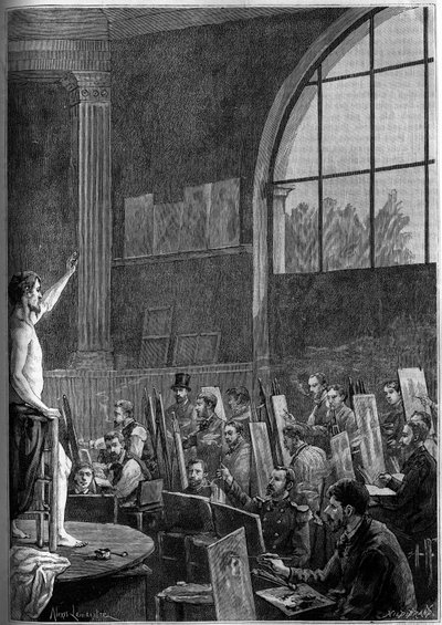 Séance de pose dans un atelier d