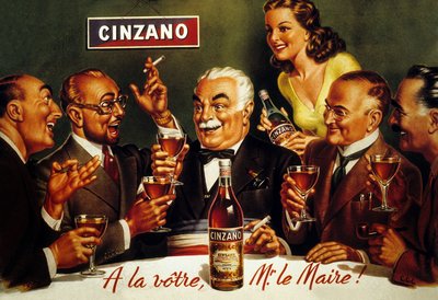 Publicité pour Cinzano Blanc - French School