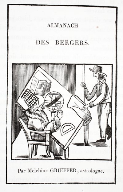 Almanach des bergers par Melchior Grieffer, astrologue - French School