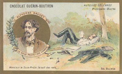 Alphonse Daudet (1840-1897), écrivain et dramaturge français, auteur de « Le sous-préfet aux champs », ballade en prose (1866) - French School