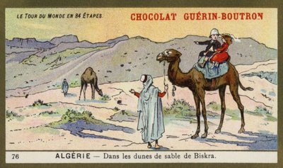 Parmi les dunes de sable de Biskra, Algérie - French School