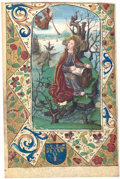 Un ange apparaissant à Marie-Madeleine dans le désert, illustration du Livre d