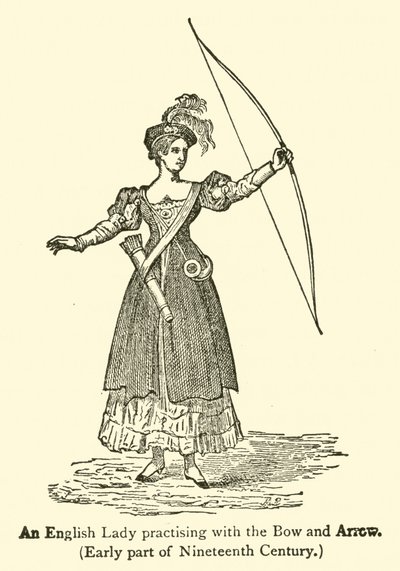 Une dame anglaise pratiquant le tir à l