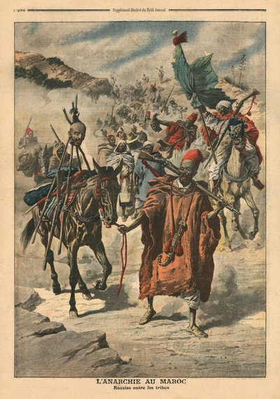 Anarchie au Maroc, pillage entre tribus, illustration de 