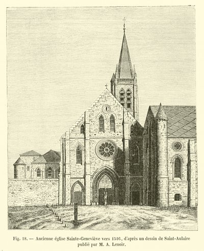 Ancienne église Sainte-Geneviève vers 1516, d