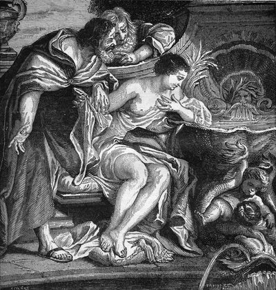 Égypte ancienne : Khéops imagina de prostituer sa fille pour payer la construction des pyramides (proxénétisme). Gravure dans « L