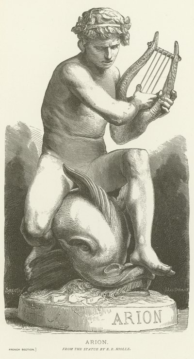 Arion chevauchant un dauphin - French School