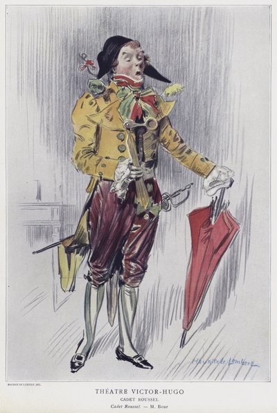 Armand Bour dans le rôle-titre de Cadet Roussel, 1903 - French School
