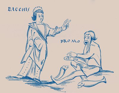 Bacchis et le Pêcheur - French School