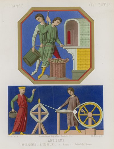 Boulangers et tisserands des fenêtres de la cathédrale d