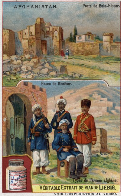 Porte de Bala-Hissar en Afghanistan et soldats de l