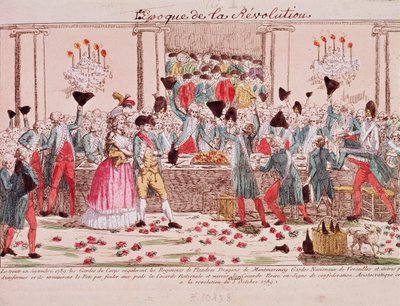 Banquet donné le 1er octobre 1789, par les gardes du corps du roi pour accueillir l