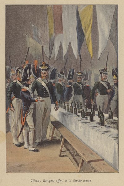 Banquet tenu par les Français pour la garde impériale russe à Tilsit - French School