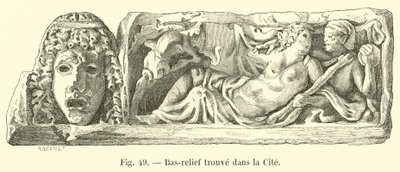 Bas-relief trouvé dans la Cité - French School