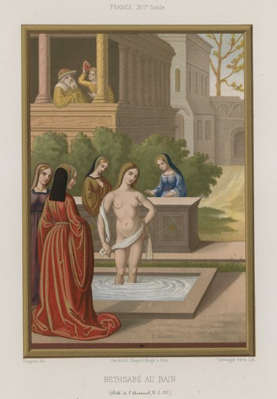 Bethsabée au bain - French School