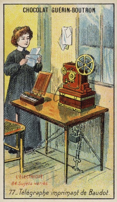 Télégraphe imprimant de Baudot - French School