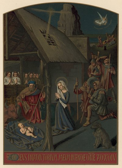 Bethléem et les bergers - French School