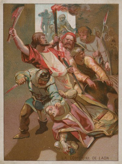 Évêque et partisans tués dans la Commune de Laon en 1112 - French School